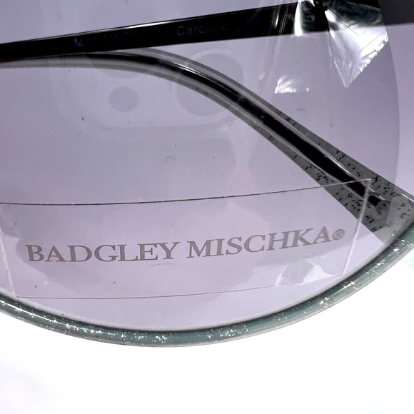 ⭐️BADGLEY MISCHKA💯 LADIES METAL FRAME W/SPARKLES IN FRONT, CAT STYLE SUNGLASSES - Picture 6 of 16